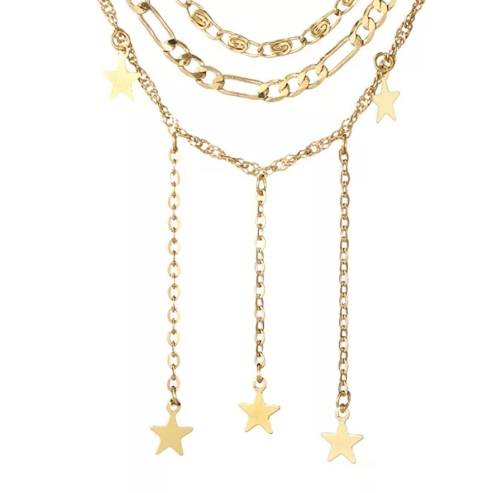 *Rivers* Stars and Chain Layered necklace - Picture 6 of 6